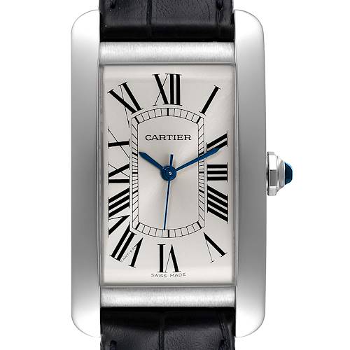 Photo of Cartier Tank Americaine Steel Large Silver Dial Mens Watch WSTA0018
