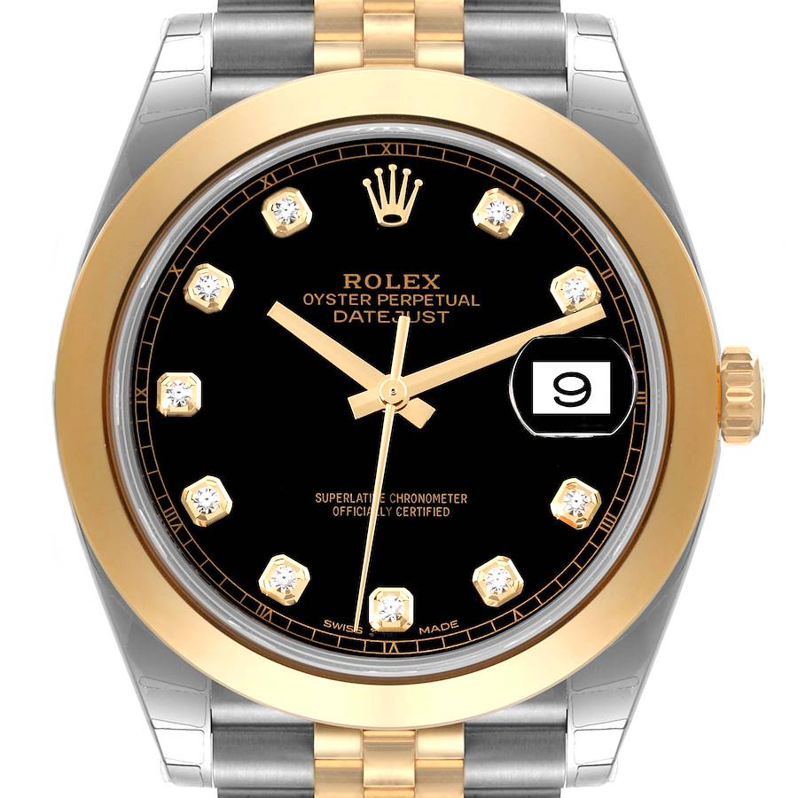 Rolex Datejust 41 Steel Yellow Gold Diamond Mens Watch 126303 Unworn SwissWatchExpo