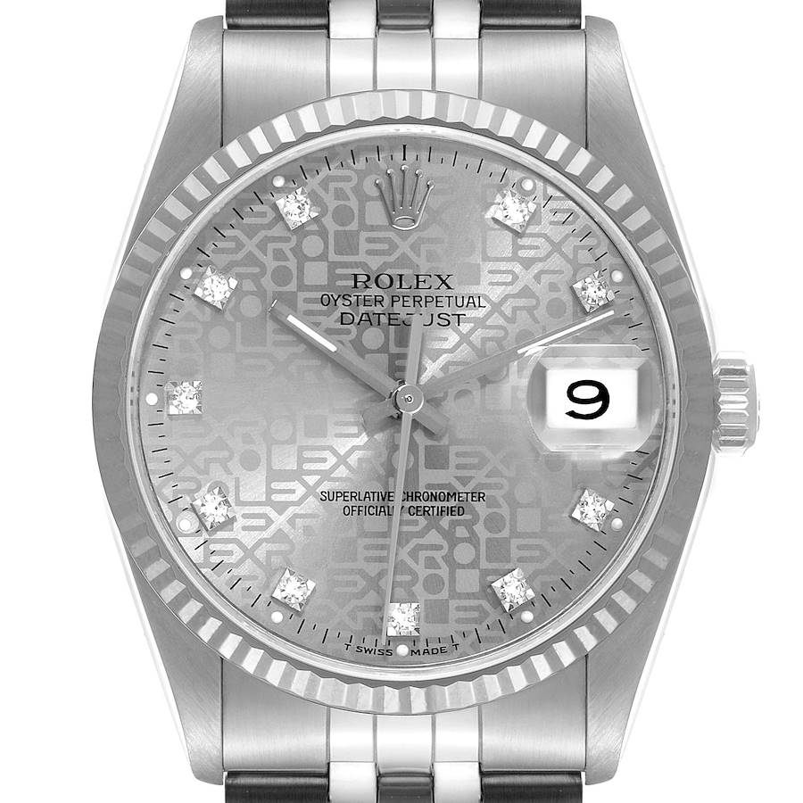 *Not for sale* Rolex Datejust Steel White Gold Silver Diamond Dial Mens Watch 16234 (Partial Payment) SwissWatchExpo