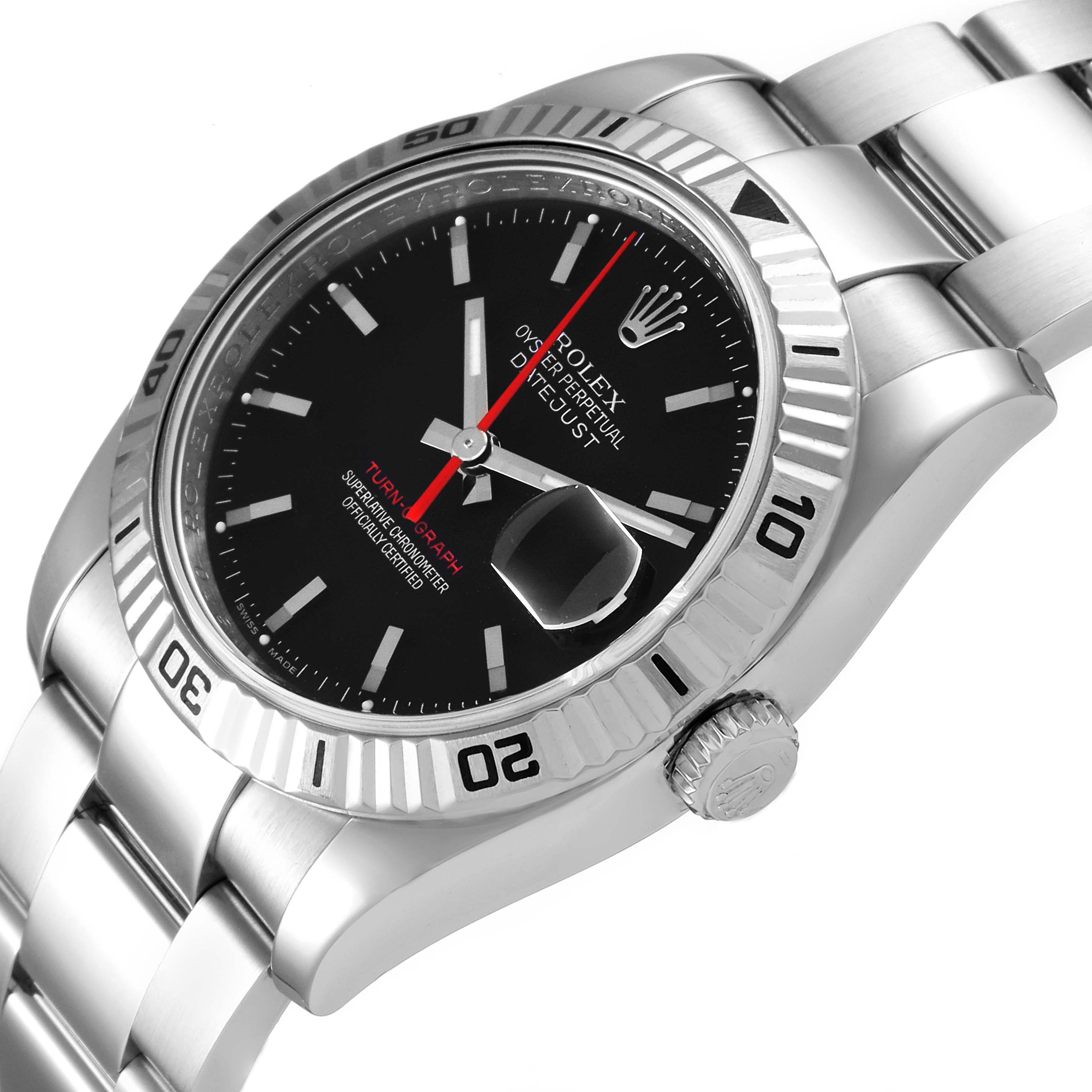 ROLEX クロノグラフ ブラック　ふらっち クロノオフショア 1 ベゼルロック クロノグラフ オートマティック |