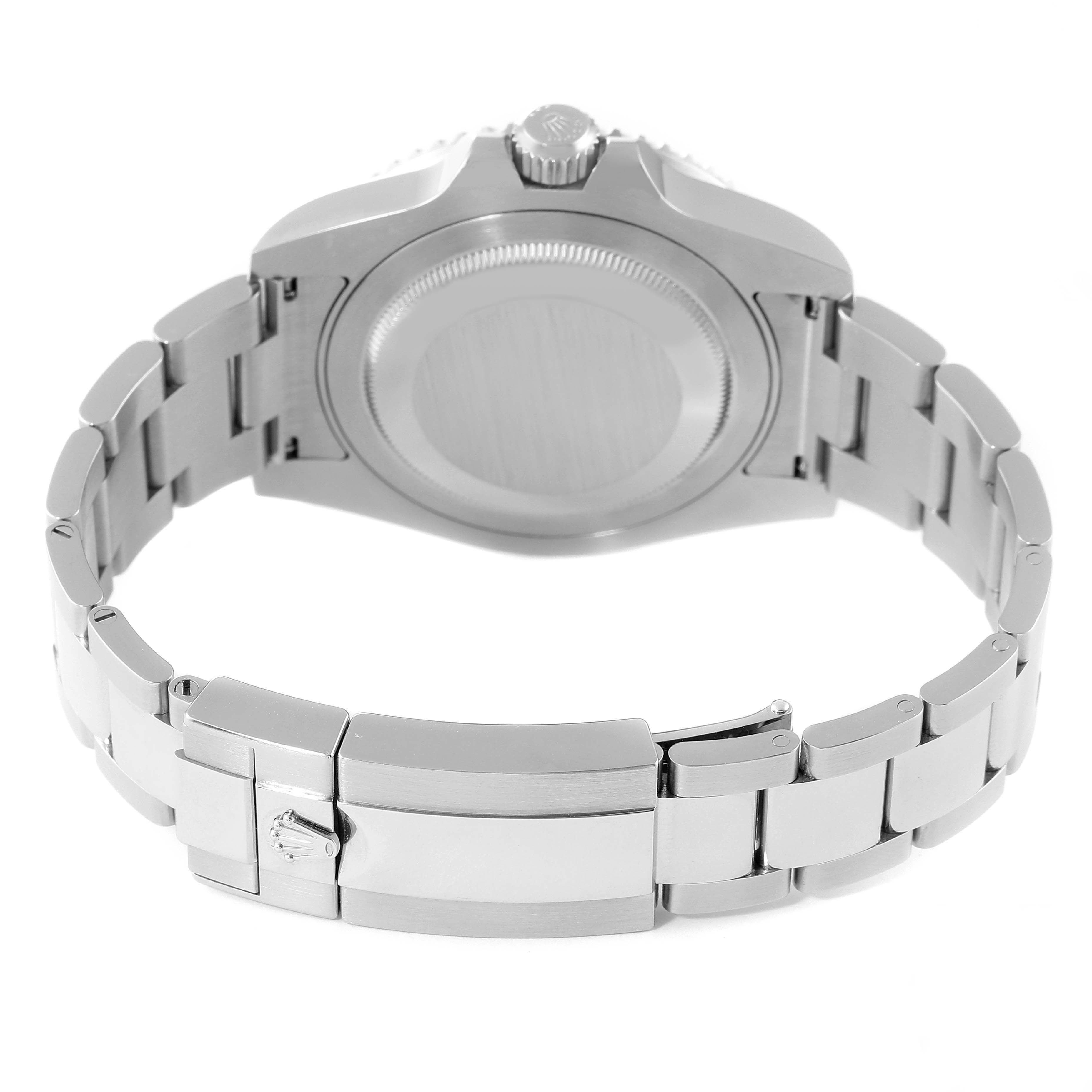 The image shows the back casing and bracelet clasp of a Rolex GMT-Master 116710 Men's Stainless Steel Black Dial 116710 Men's Stainless Steel Black Dial watch from a rear angle.