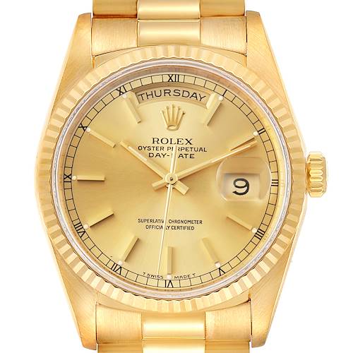 Photo of NOT FOR SALE - Rolex President Day-Date Yellow Gold Champagne Dial Mens Watch 18238 - PARTIAL PAYMENT