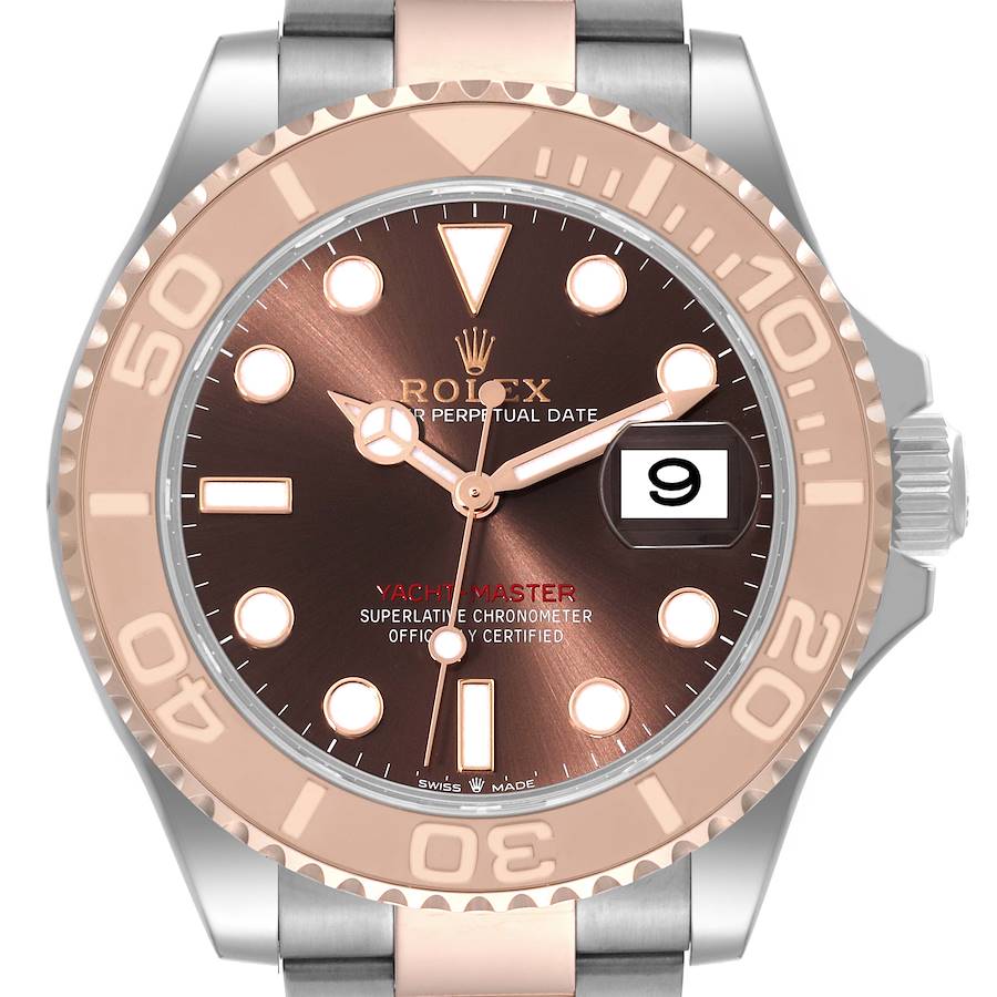 Rolex Yachtmaster Steel Rose Gold Chocolate Dial Mens Watch 126621 Box Card SwissWatchExpo