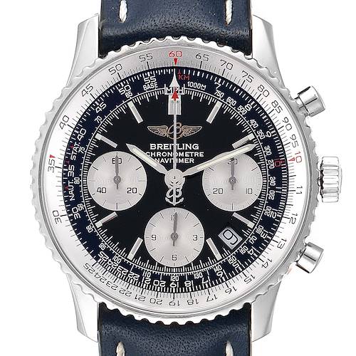 Photo of Breitling Navitimer Black Dial Chronograph Mens Watch A23322 Box Papers