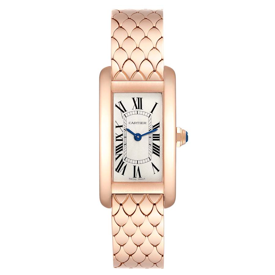 Cartier Tank Americaine 18K Rose Gold Ladies Watch W2620031 Box