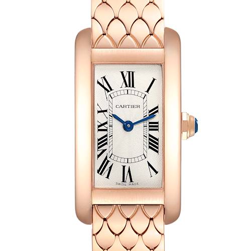 Photo of Cartier Tank Americaine 18K Rose Gold Ladies Watch W2620031 Box Papers