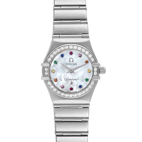 Photo of Omega Constellation Iris My Choice Steel Mother of Pearl Multi Stone Ladies Watch 1465.79.00