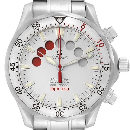 Photo of Omega Seamaster Apnea Jacques Mayol Silver Dial Steel Mens Watch 2595.30.00
