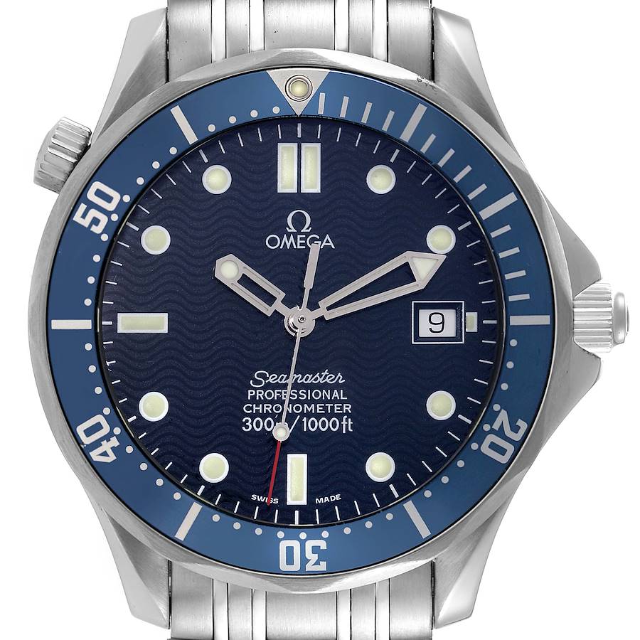 Omega Seamaster Diver 300M Blue Dial Automatic Mens Watch 2531.80.00 SwissWatchExpo