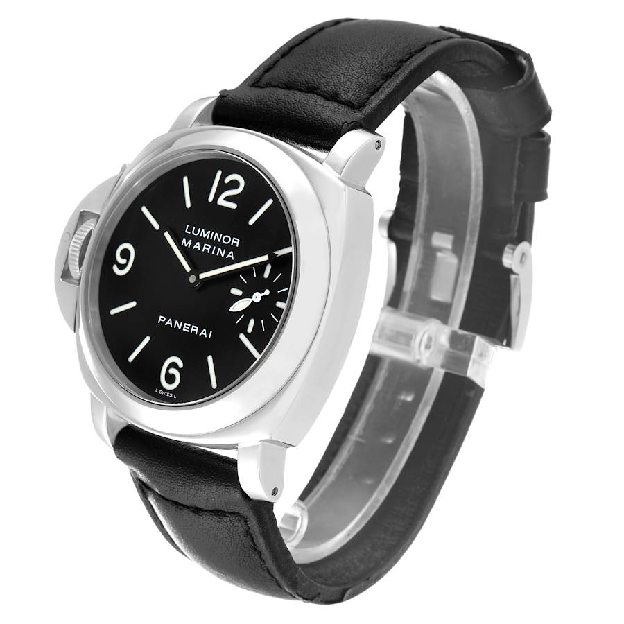 Panerai Luminor Base 44mm Left Handed Steel Mens Watch PAM00115