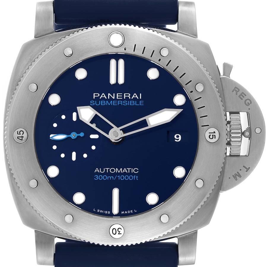 Panerai Submersible BMG-TECH Blue Dial Mens Watch PAM00692 Box Card SwissWatchExpo
