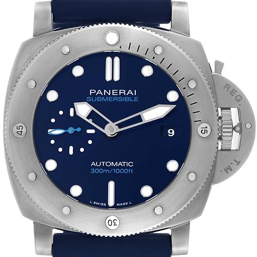 Photo of Panerai Submersible BMG-TECH Blue Dial Mens Watch PAM00692 Box Card