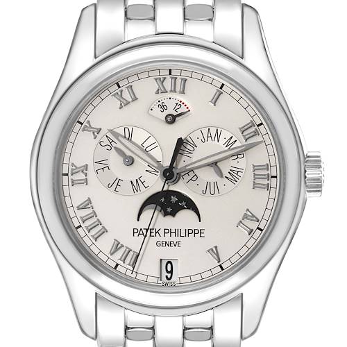 Photo of Patek Philippe Annual Calendar Moonphase White Gold Mens Watch 5036