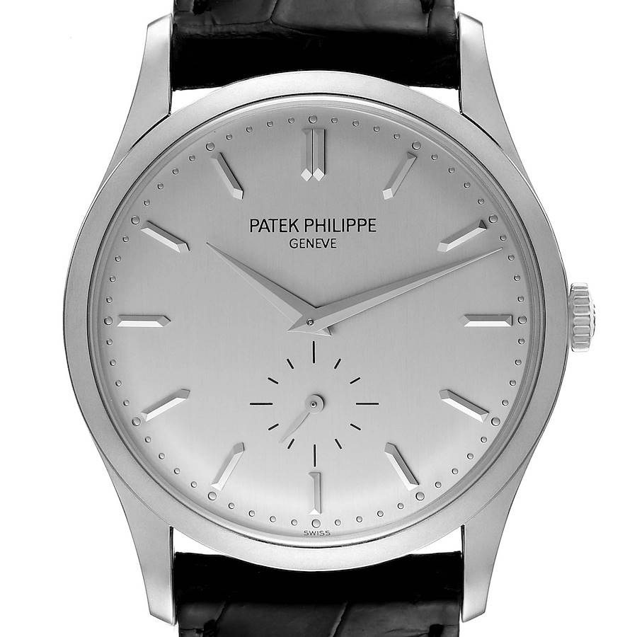 Patek Philippe Calatrava White Gold Mechanical Mens Watch 5196G SwissWatchExpo
