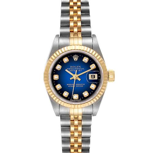 Photo of Rolex Datejust Diamond Dial Steel Yellow Gold Ladies Watch 69173 Box Papers + 1 Extra Link