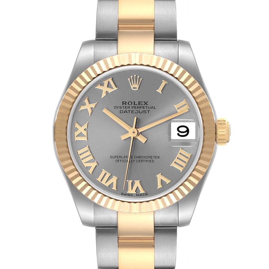 Rolex Datejust Midsize 31 Steel Yellow Gold Slate Dial Ladies Watch 178273 SwissWatchExpo