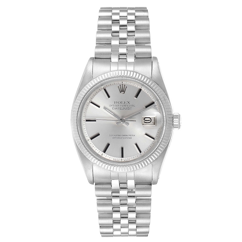 Rolex oyster perpetual cheap datejust white gold bezel