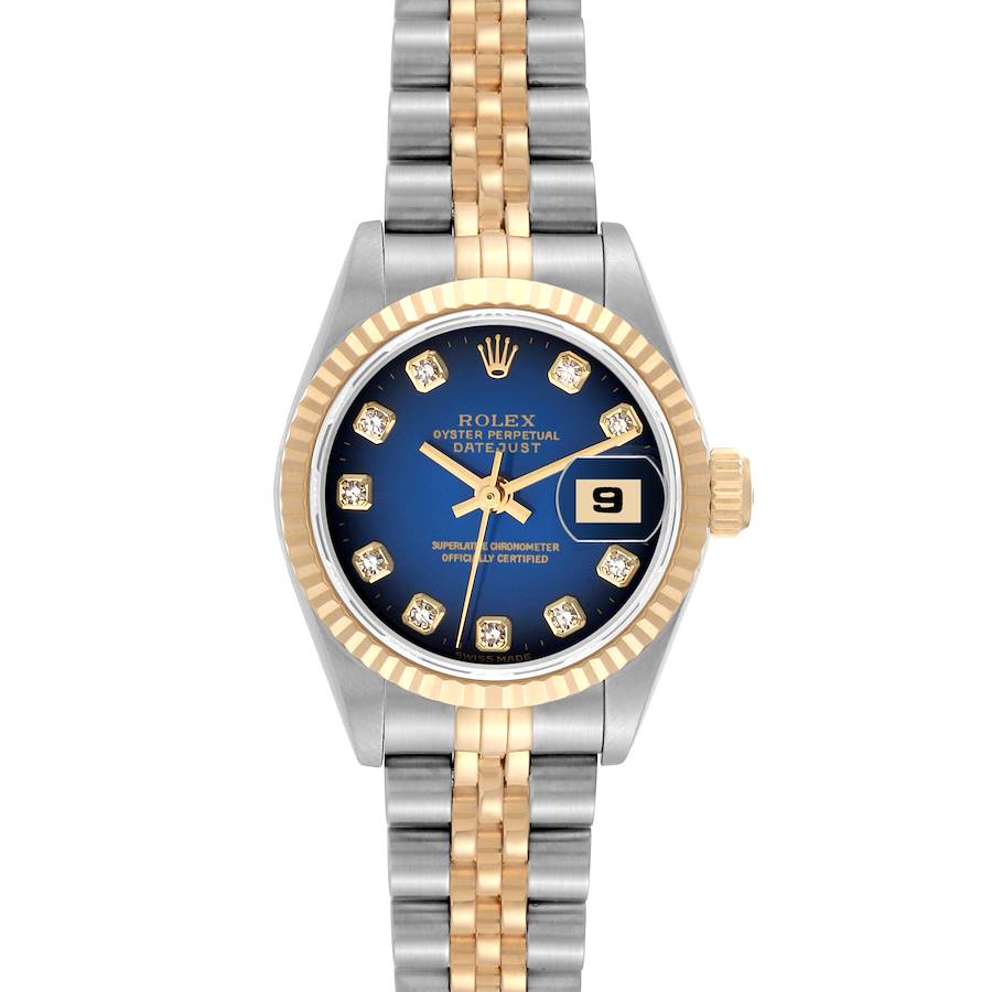Rolex Datejust Vignette Diamond Dial Steel Yellow Gold Ladies Watch 69173 Papers SwissWatchExpo