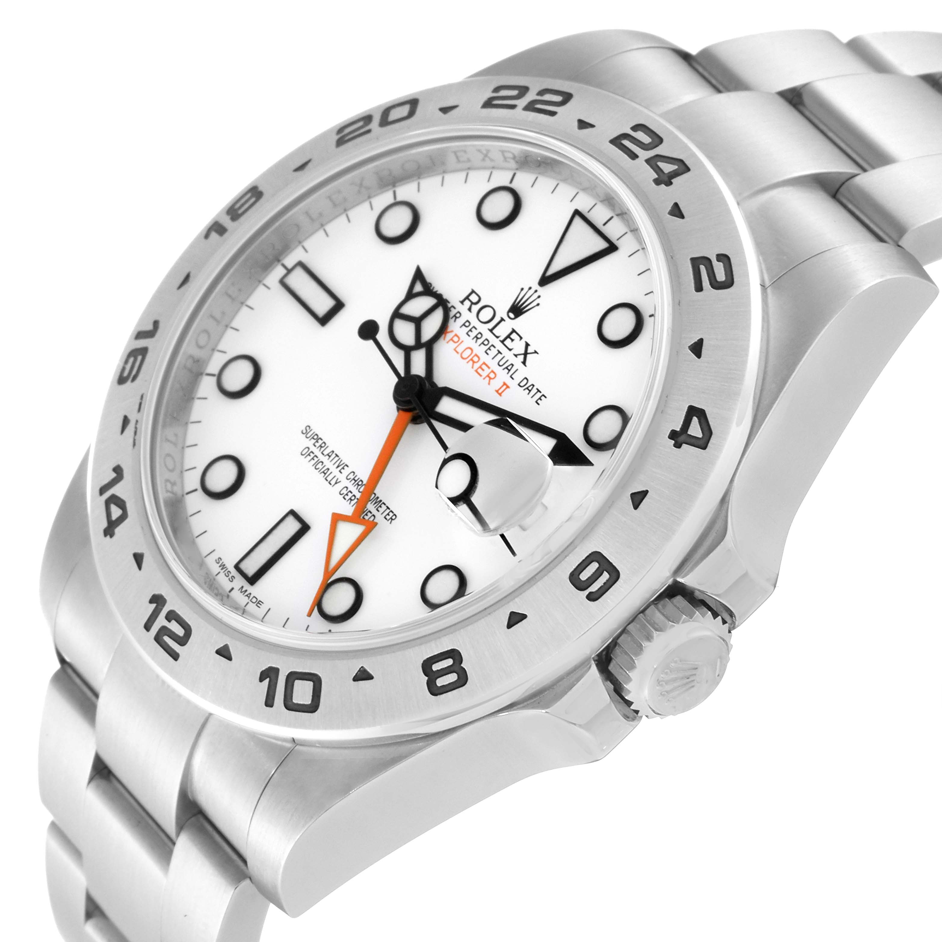 The image shows a Rolex Explorer 216570 Men's Stainless Steel White Dial 216570 Men's Stainless Steel White Dial watch from a slightly angled side view, highlighting its bezel, dial, crown, and part of the stainless steel bracelet.