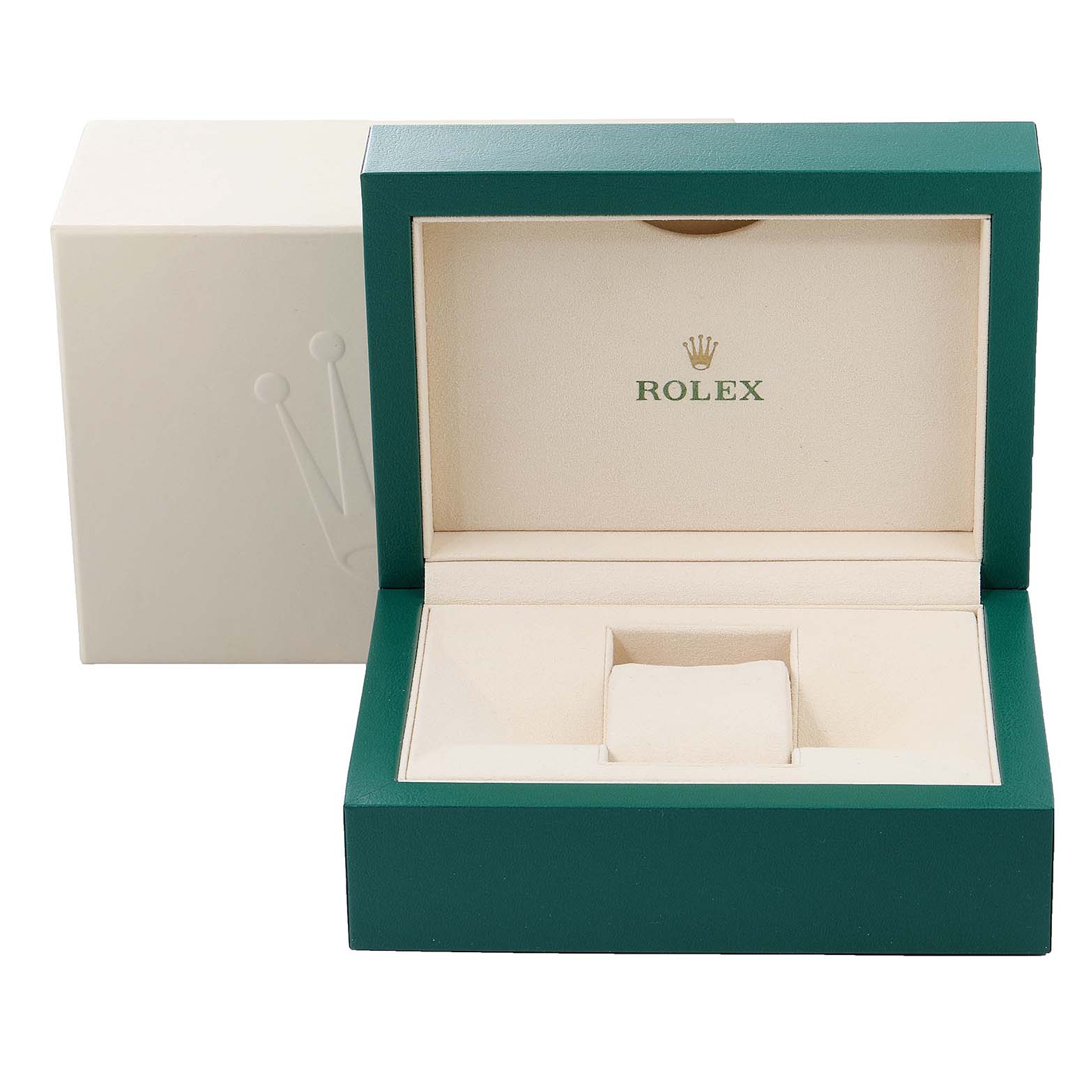 The image shows an open presentation box for a Rolex GMT-Master 116710 BLNR Men
s Stainless Steel Black Dial 116710 BLNR Men
s Stainless Steel Black Dial watch, highlighting the interior padding and logo.