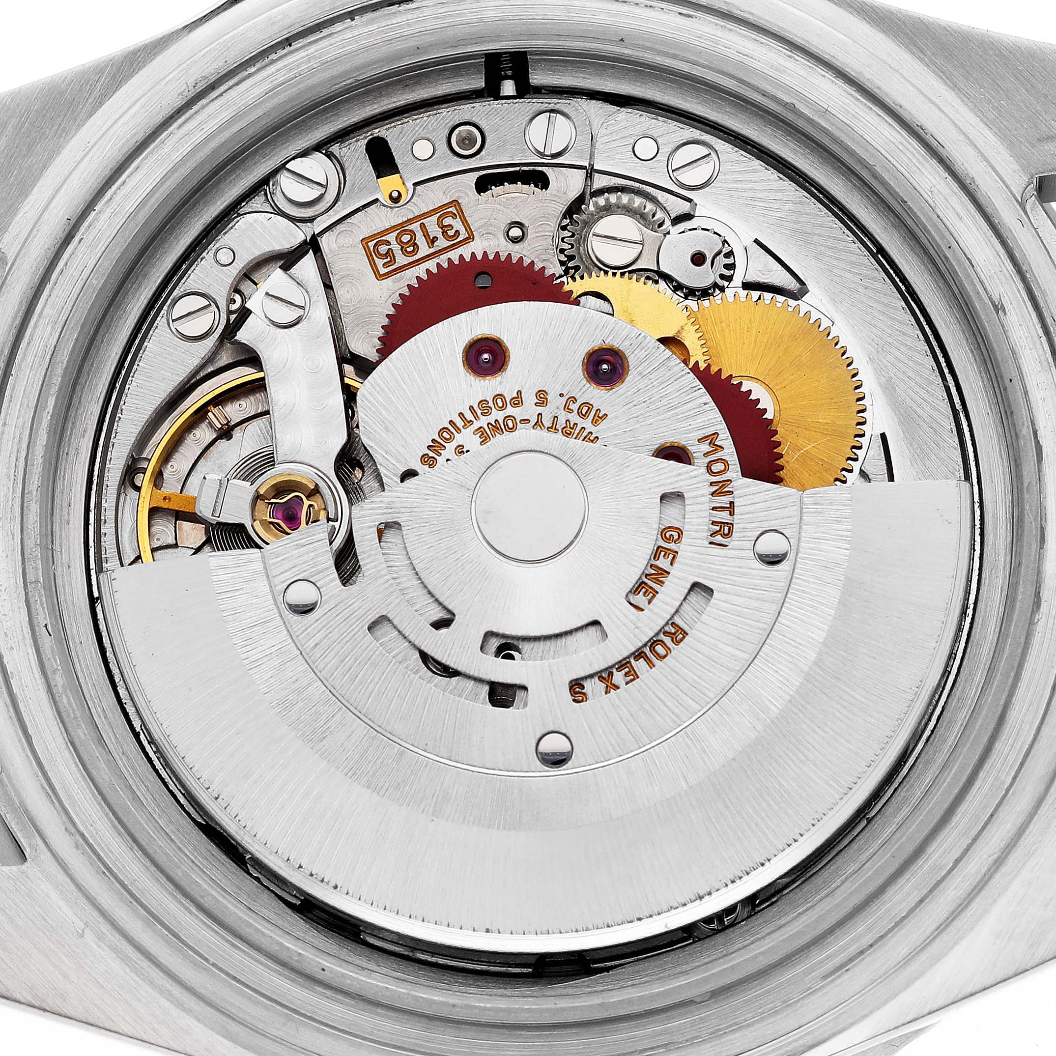 This image shows the movement mechanism from the rear case of a Rolex GMT-Master 16710 Men
s Stainless Steel Black Dial 16710 Men
s Stainless Steel Black Dial watch.
