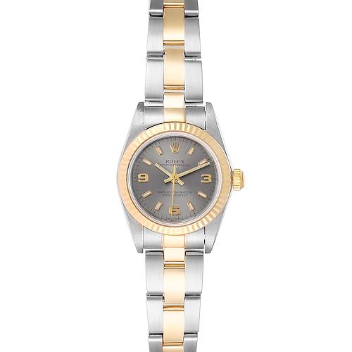 Photo of Rolex Oyster Perpetual Slate Dial Steel Yellow Gold Ladies Watch 76193
