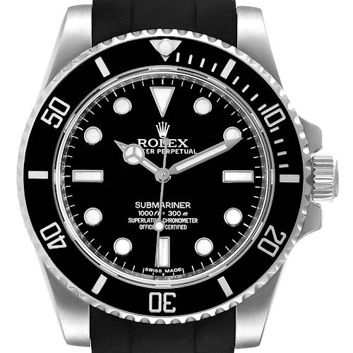 Photo of Rolex Submariner 40mm Black Dial Ceramic Bezel Steel Mens Watch 114060