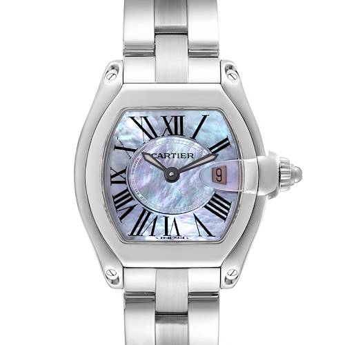 Photo of Cartier Roadster Purple Mother of Pearl Steel Ladies Watch W6206007 Papers
