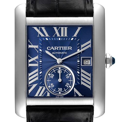 Photo of NOT FOR SALE Cartier Tank MC Blue Dial Automatic Steel Mens Watch WSTA0010 Box Card PARTIAL PAYMENT
