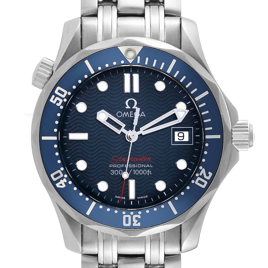 Omega Seamaster 300M Midsize Blue Dial Steel Mens Watch 2223.80.00 SwissWatchExpo