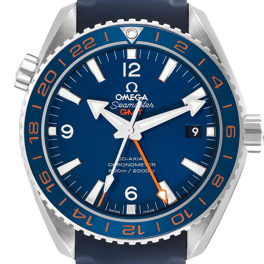Omega Seamaster Planet Ocean GMT GoodPlanet Steel Men's Watch 232.32.44.22.03.001 Box Card SwissWatchExpo