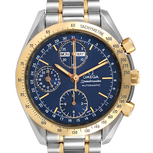 Photo of Omega Speedmaster Day Date Steel Yellow Gold Mens Watch 3321.80.00 Card
