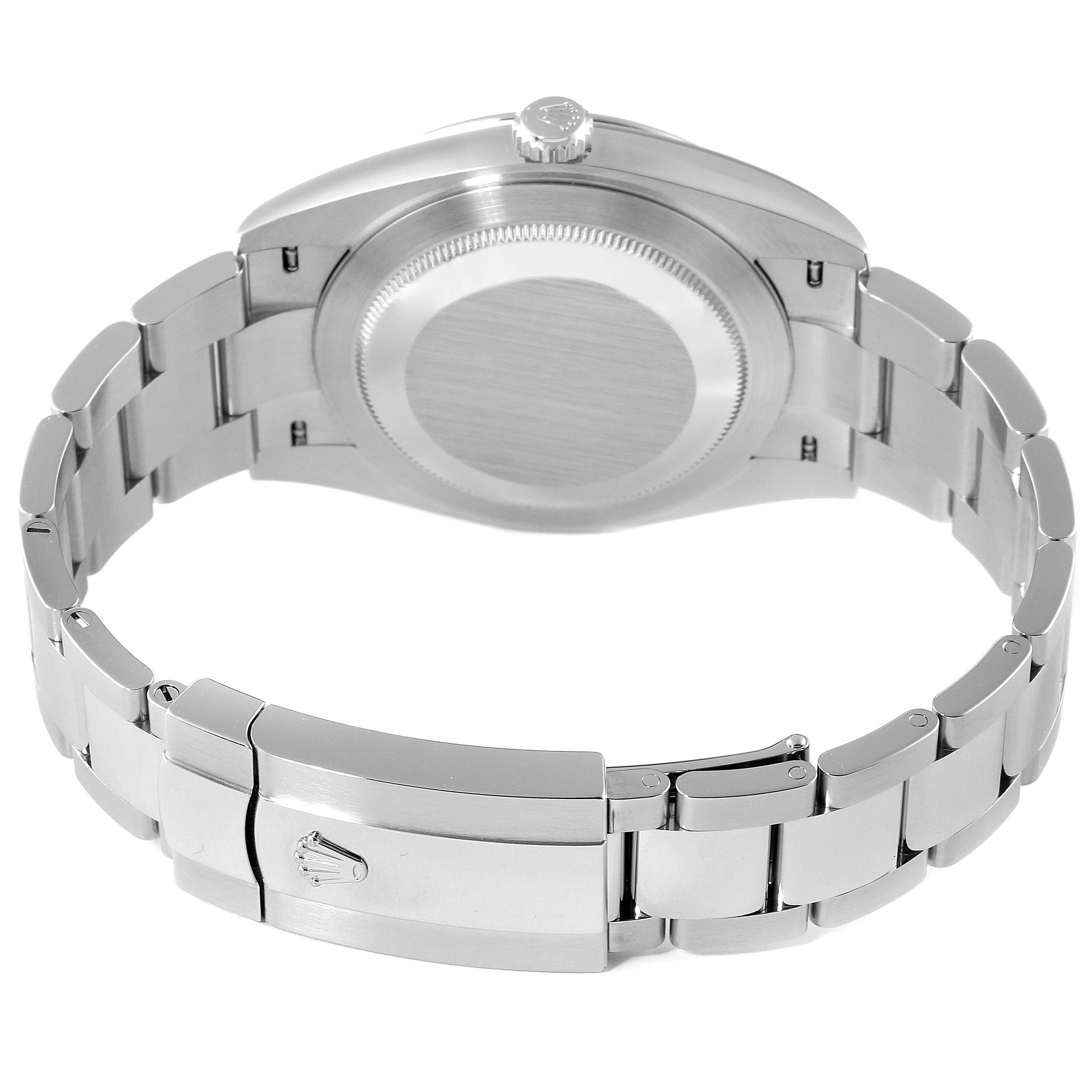 This image shows the backside and bracelet of the Rolex Datejust 41 126300 Men's Stainless Steel Black Dial 126300 Men's Stainless Steel Black Dial watch.