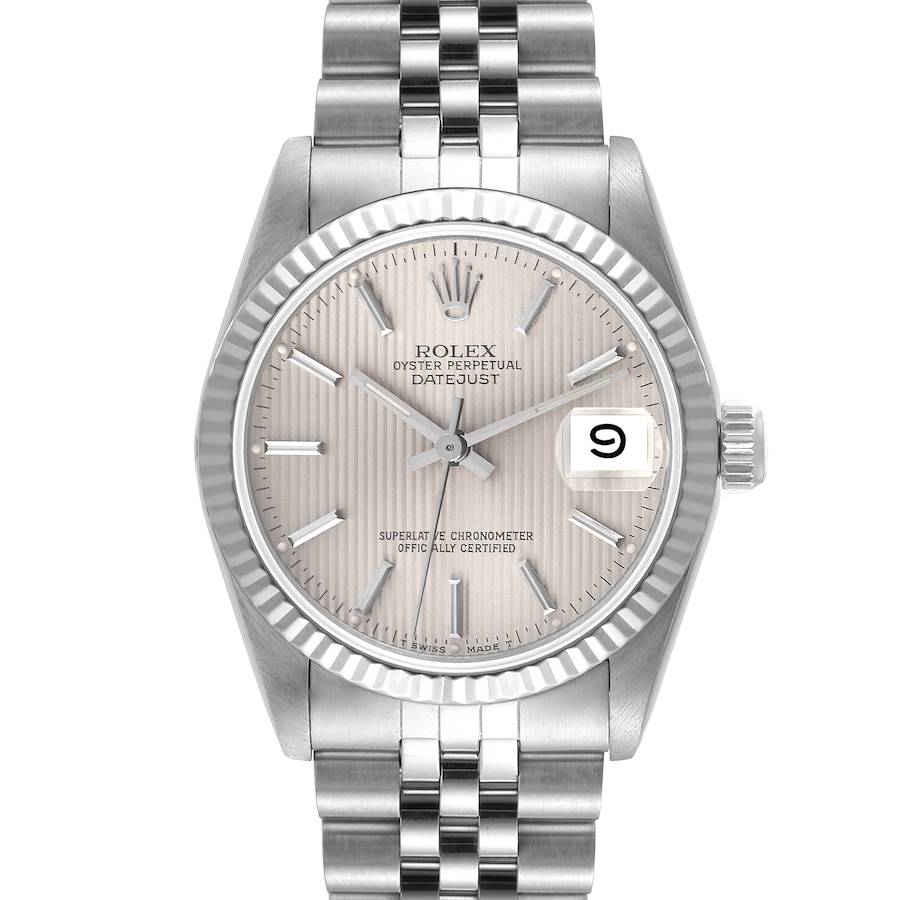 Rolex Datejust Midsize 31 Silver Dial Steel Ladies Watch 68274 Box Papers SwissWatchExpo