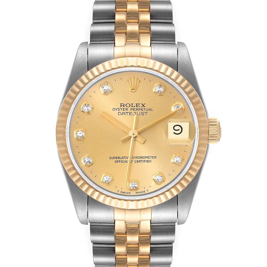 NOT FOR SALE Rolex Datejust Midsize 31 Steel Yellow Gold Diamond Watch 68273 Box Papers PARTIAL PAYMENT SwissWatchExpo