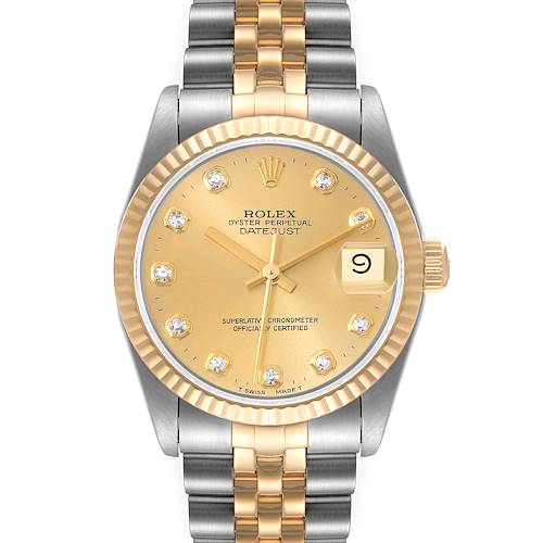 Photo of NOT FOR SALE Rolex Datejust Midsize 31 Steel Yellow Gold Diamond Watch 68273 Box Papers PARTIAL PAYMENT