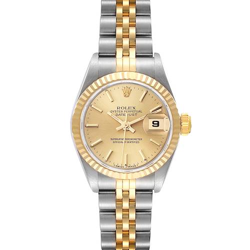 Photo of Rolex Datejust Steel Yellow Gold Champagne Dial Ladies Watch 79173 Papers