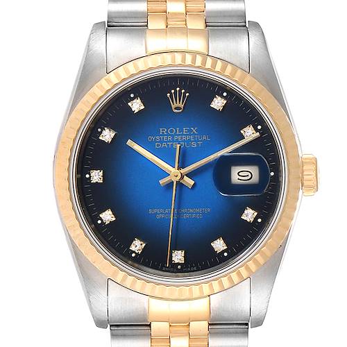 Photo of Rolex Datejust Steel Yellow Gold Diamond Vignette Dial Mens Watch 16233 PARTIAL PAYMENT