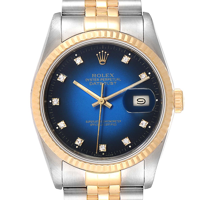 Rolex Datejust Steel Yellow Gold Diamond Vignette Dial Mens Watch 16233 PARTIAL PAYMENT SwissWatchExpo