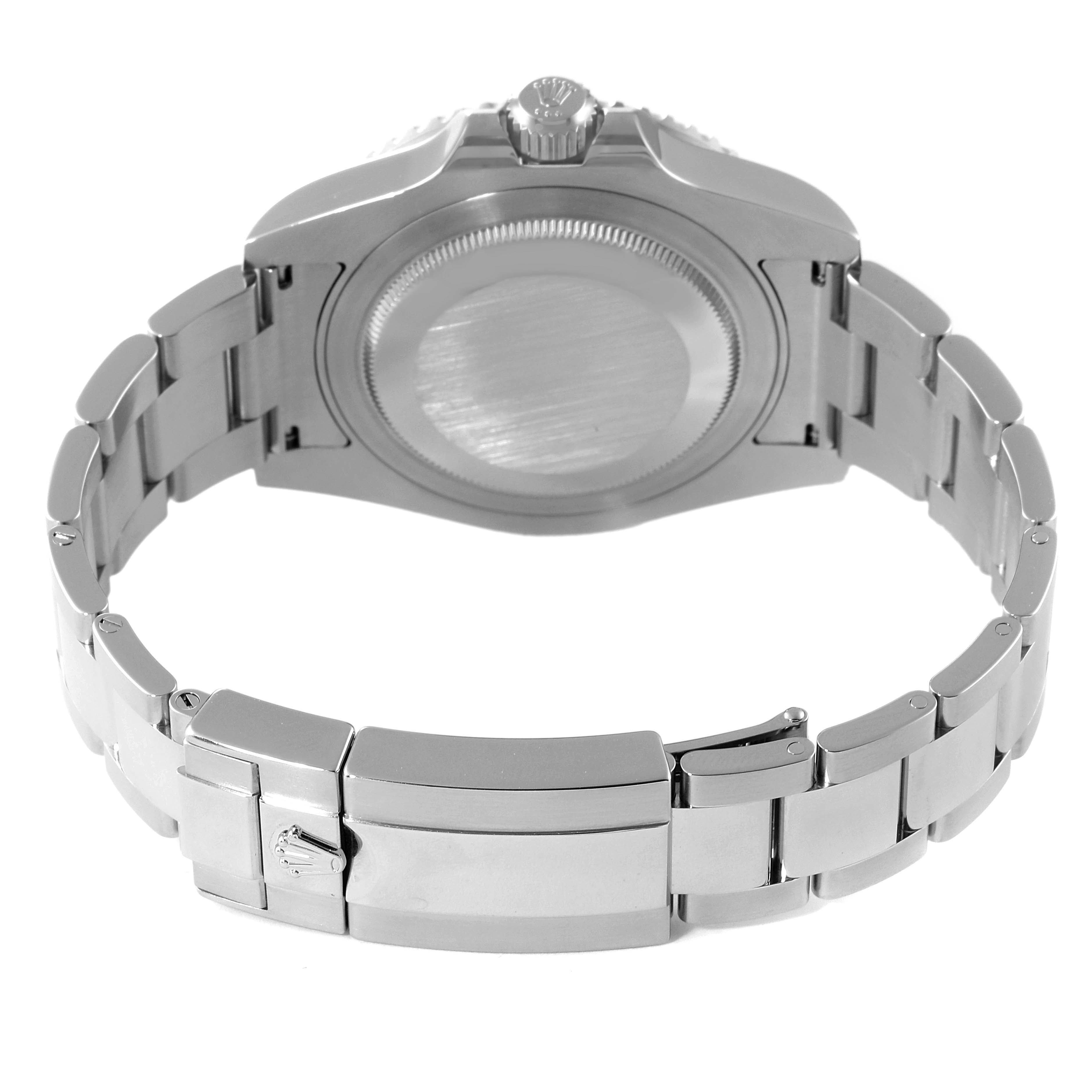 The image shows the back casing and bracelet of a Rolex GMT-Master 116710 Men's Stainless Steel Black Dial 116710 Men's Stainless Steel Black Dial watch from a rear angle.