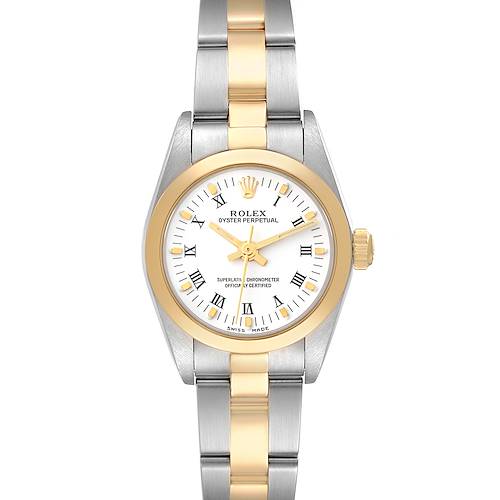 Photo of Rolex Oyster Perpetual White Dial Steel Yellow Gold Ladies Watch 76183