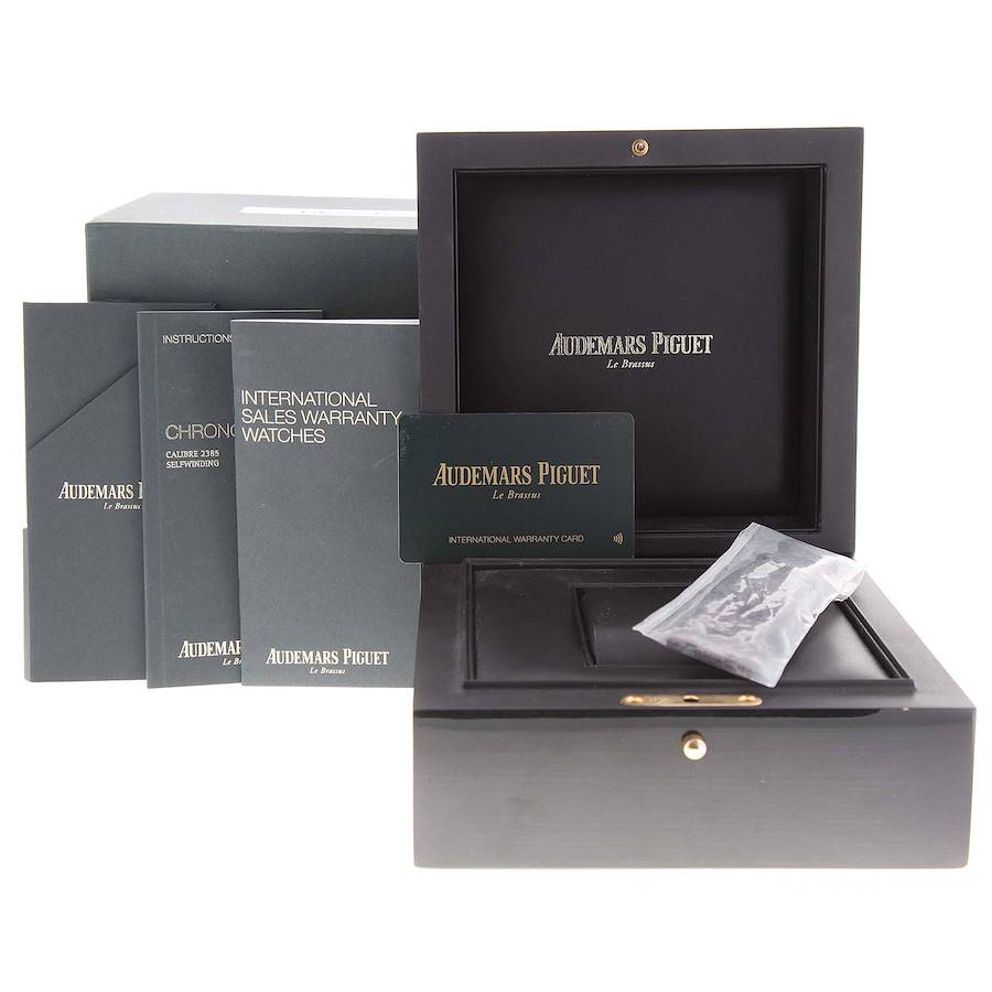 Audemars Piguet Royal Oak Rose Gold Chronograph Mens Watch 26331OR Box Card