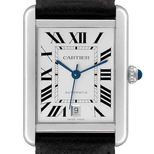 Photo of Cartier Tank Solo XL Automatic Silver Dial Steel Mens Watch W5200027