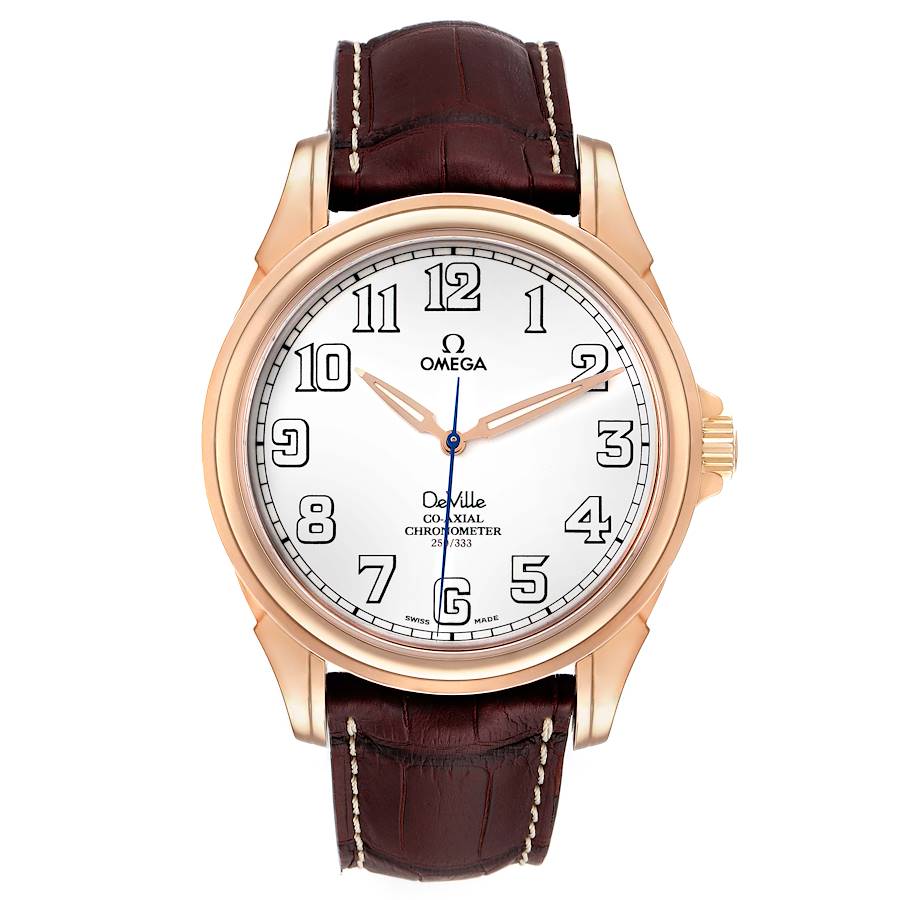 Omega DeVille Co-Axial Chronometer Rose Gold Mens Watch 4660.20.32 Box Card SwissWatchExpo