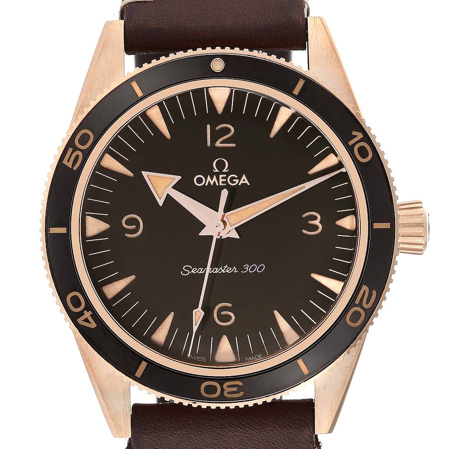 Omega Seamaster 300 Co-Axial Bronze Gold Mens Watch 234.92.41.21.10.001 Box Card SwissWatchExpo
