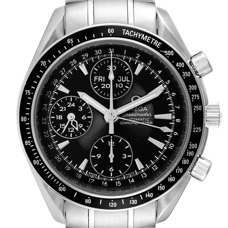 Omega Speedmaster Day-Date 40 Steel Chronograph Watch 3220.50.00 SwissWatchExpo