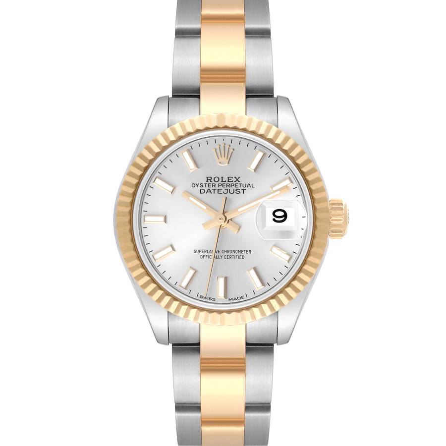 Rolex Datejust 28 Steel Yellow Gold Silver Dial Ladies Watch 279173 Box Card SwissWatchExpo