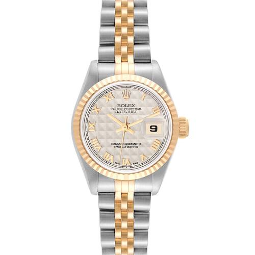 Photo of Rolex Datejust Pyramid Dial Steel Yellow Gold Ladies Watch 69173