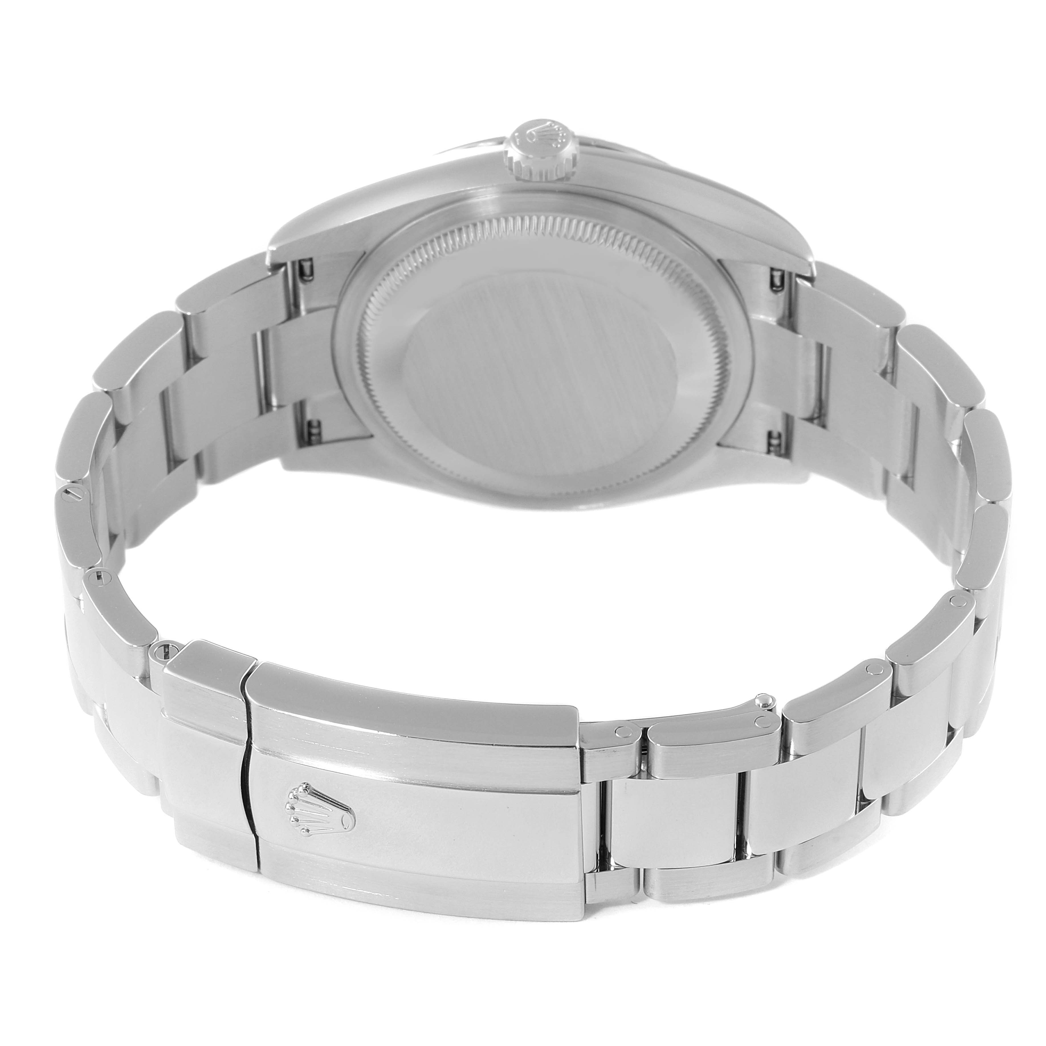 This image shows the back and bracelet of a Rolex Datejust 126234 Men's Stainless Steel Blue Dial 126234 Men's Stainless Steel Blue Dial watch at a rear angle.