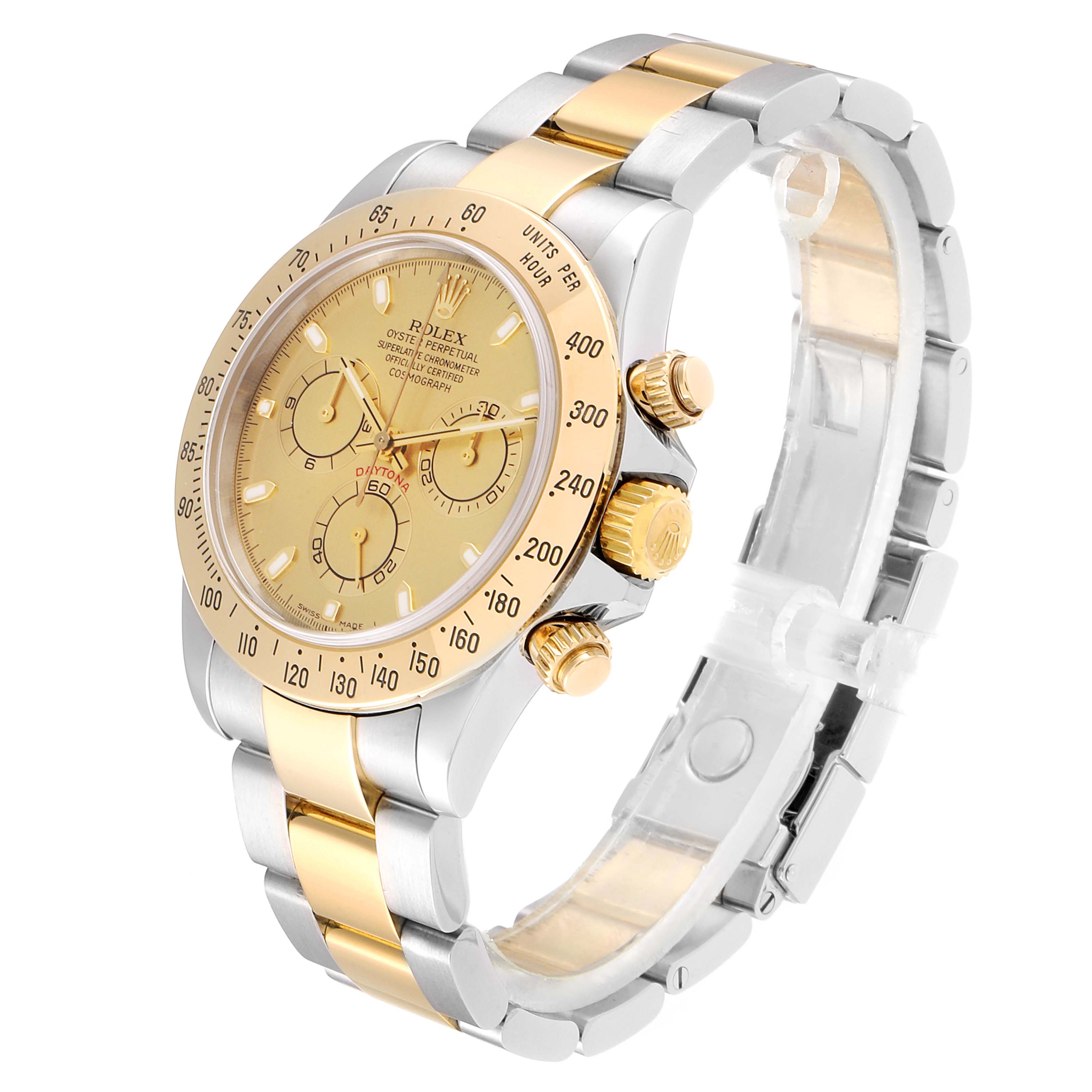 Rolex Daytona Steel 18K Yellow Gold Mens Watch 116523 Box Papers ...